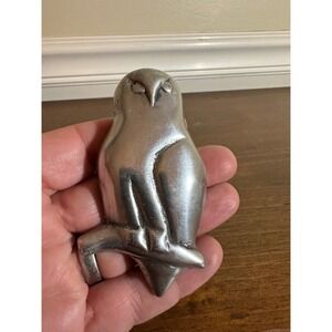 Hoselton Canada Aluminum Owl Figurine Signed Numbered 552 Modernist Art Sculptur